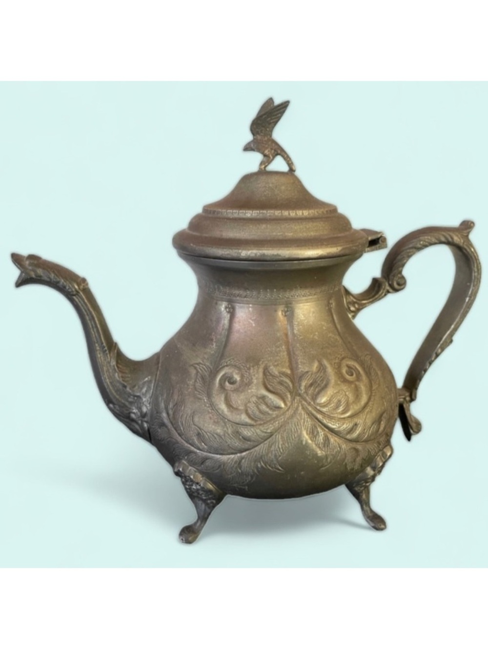 Vintage Antique Collectible Metal tea Pot Middle East HandMade  Engraved